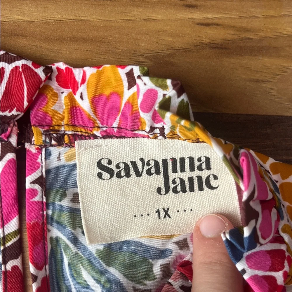 Savanna Jane Multicolor Floral Blouse - Picture 5 of 5